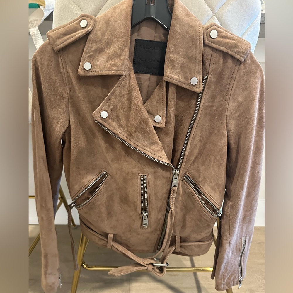 ALLSAINTS Suede Balfer Biker Jacket